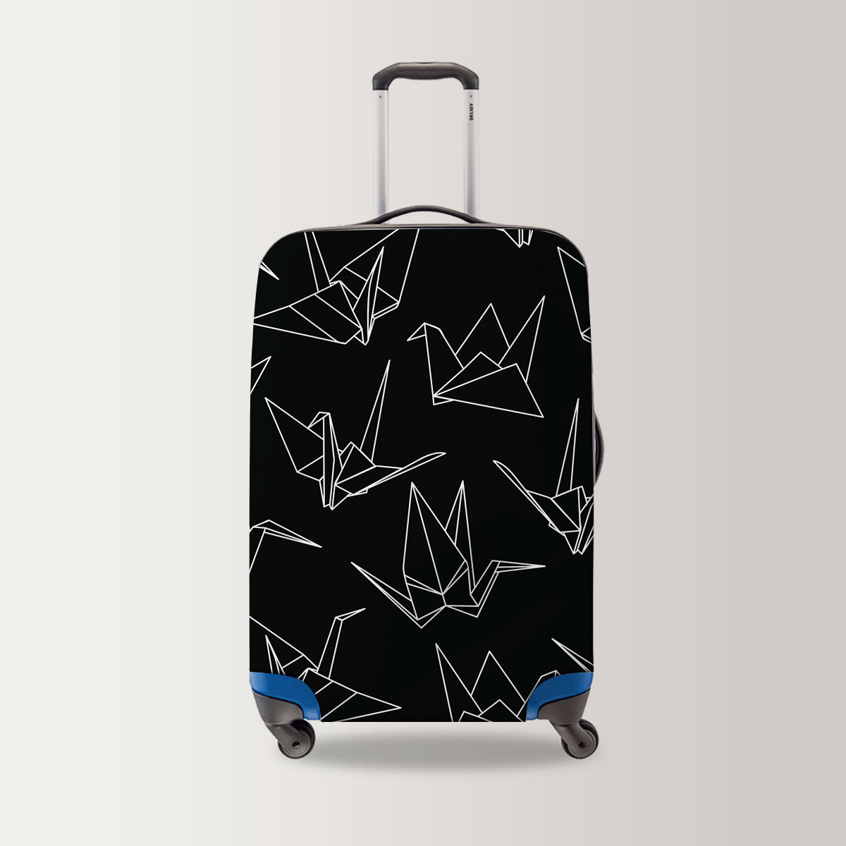 Black Paper Crane Luggage Bag