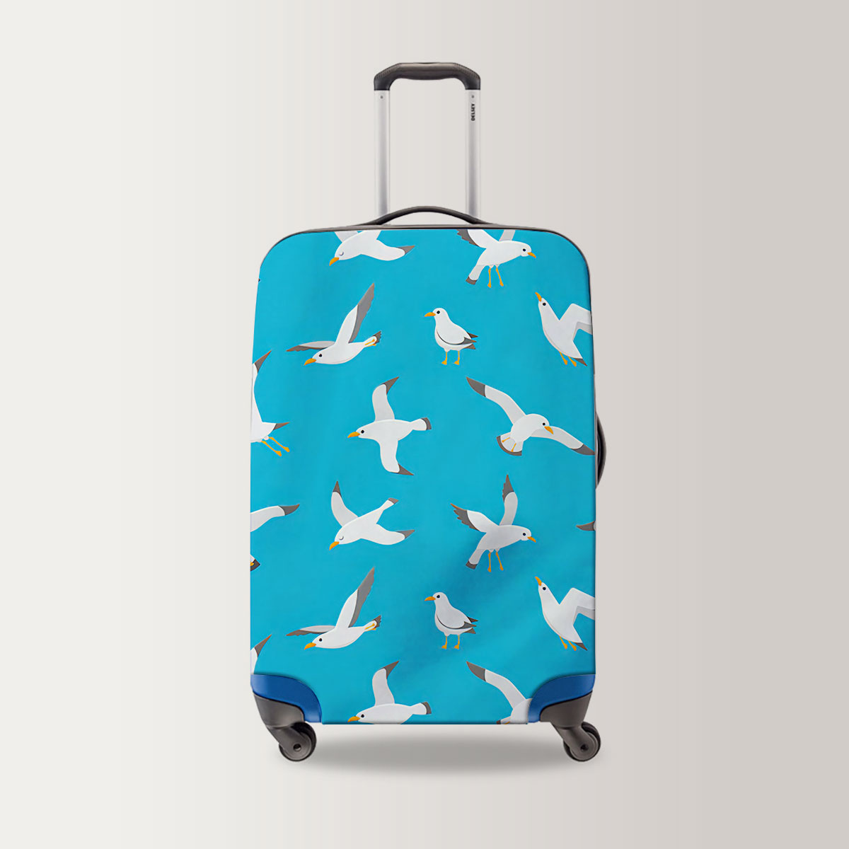 Blue Monogram Seagull Luggage Bag