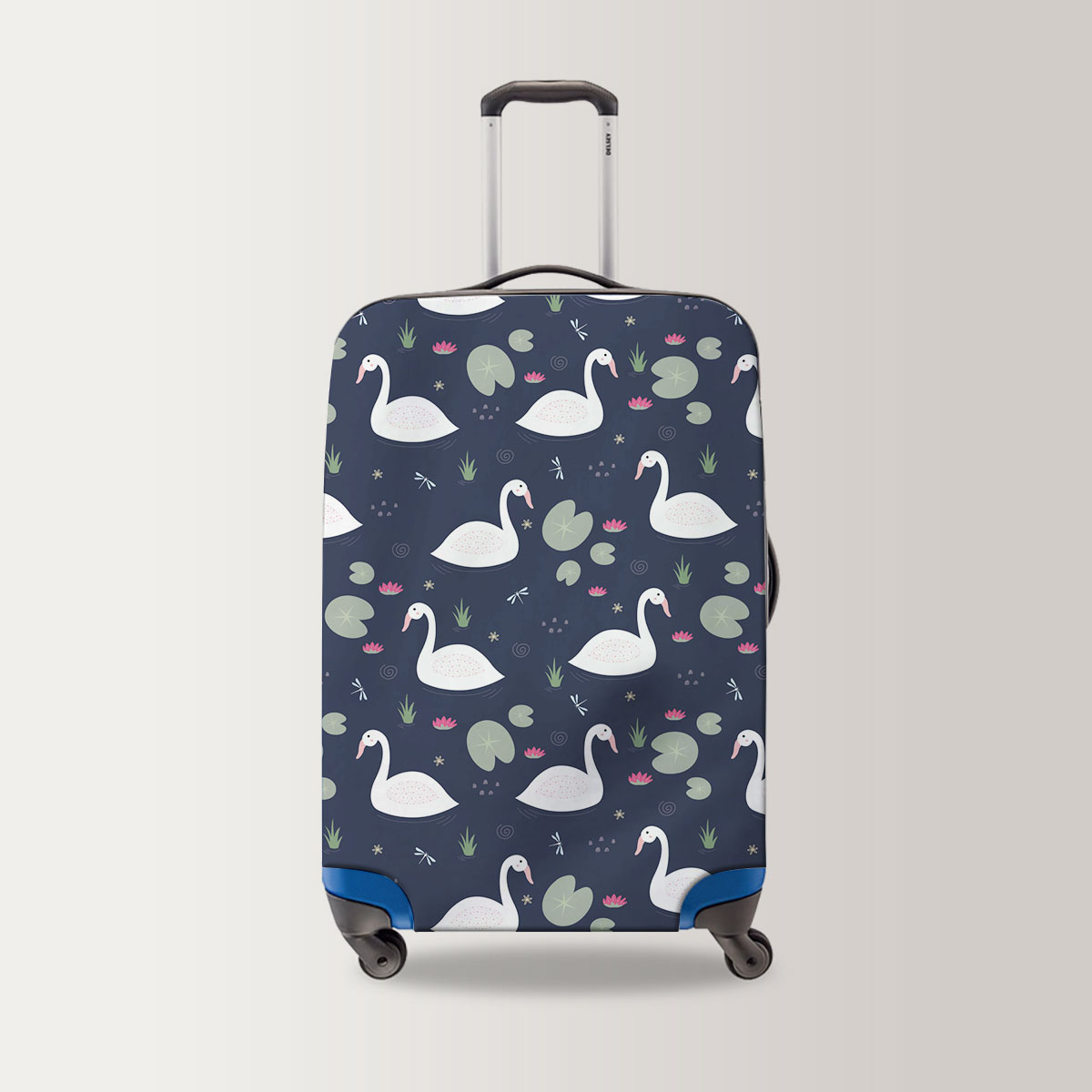 Cartoon Lake Swan Luggage Bag