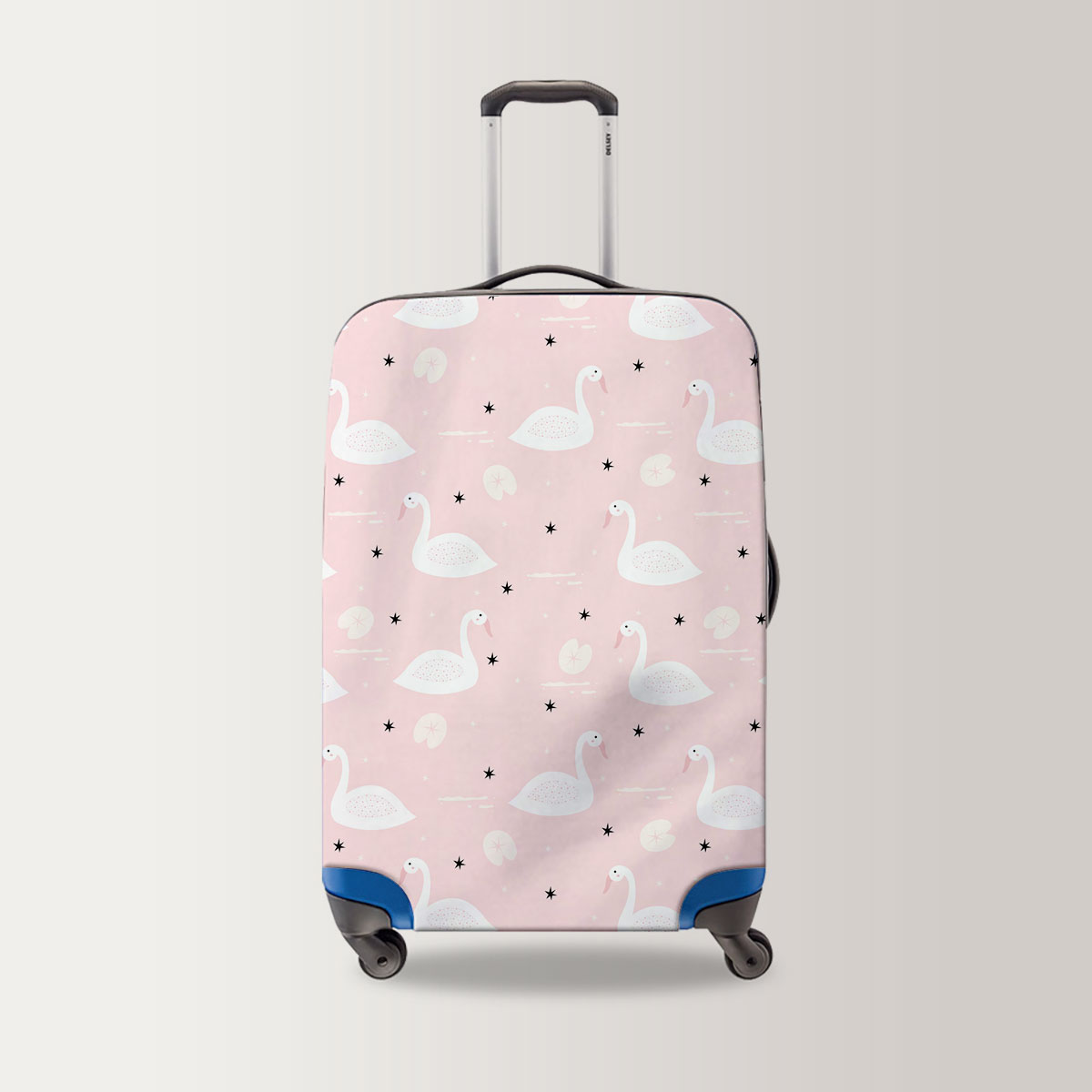 Cartoon Pink Swan Luggage Bag