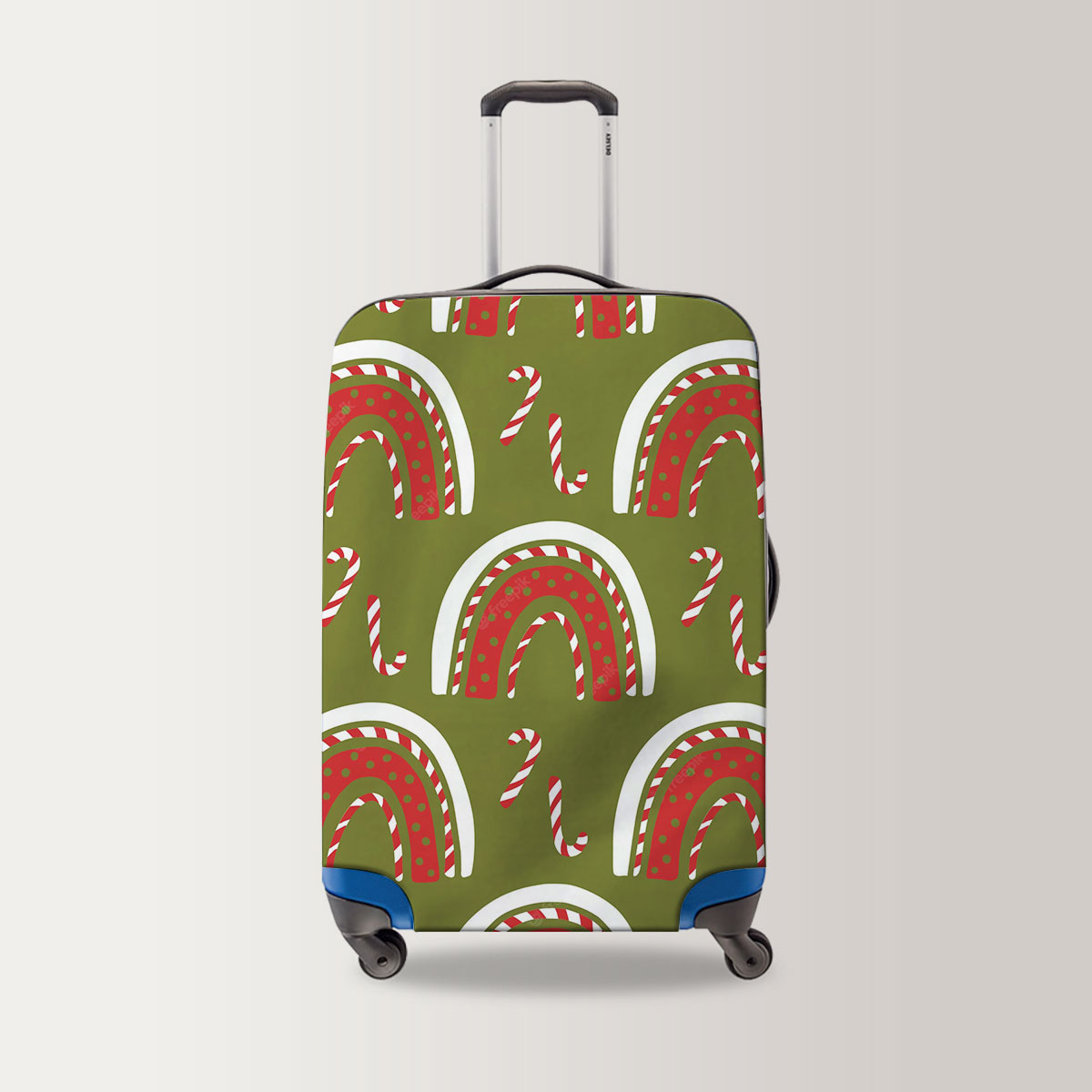 Christmas Rainbow Seamless Pattern Luggage Bag
