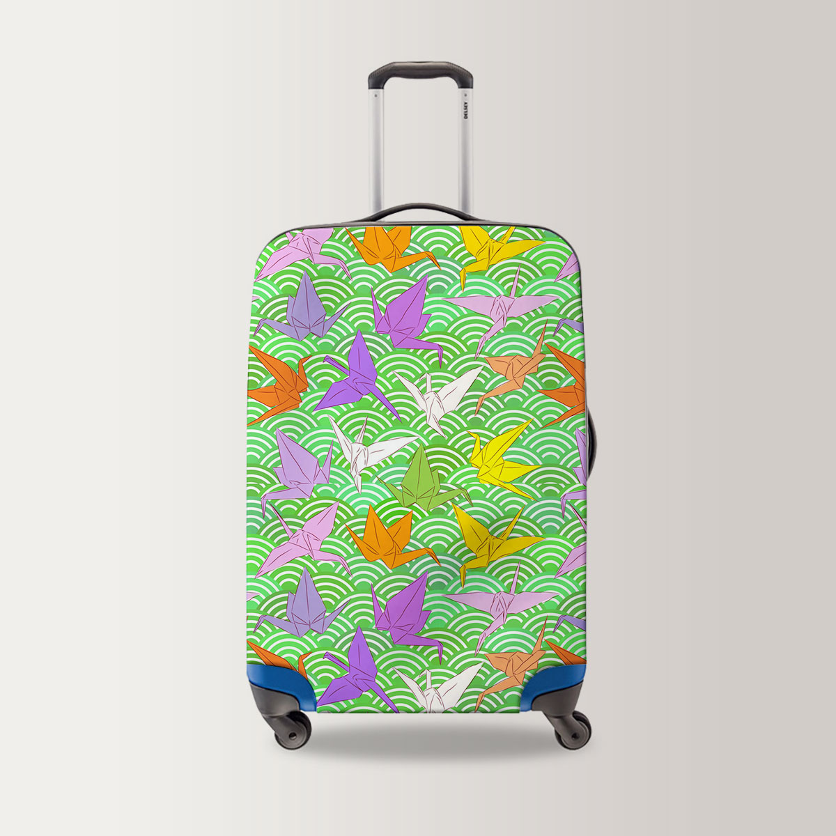 Colorful Paper Crane Luggage Bag