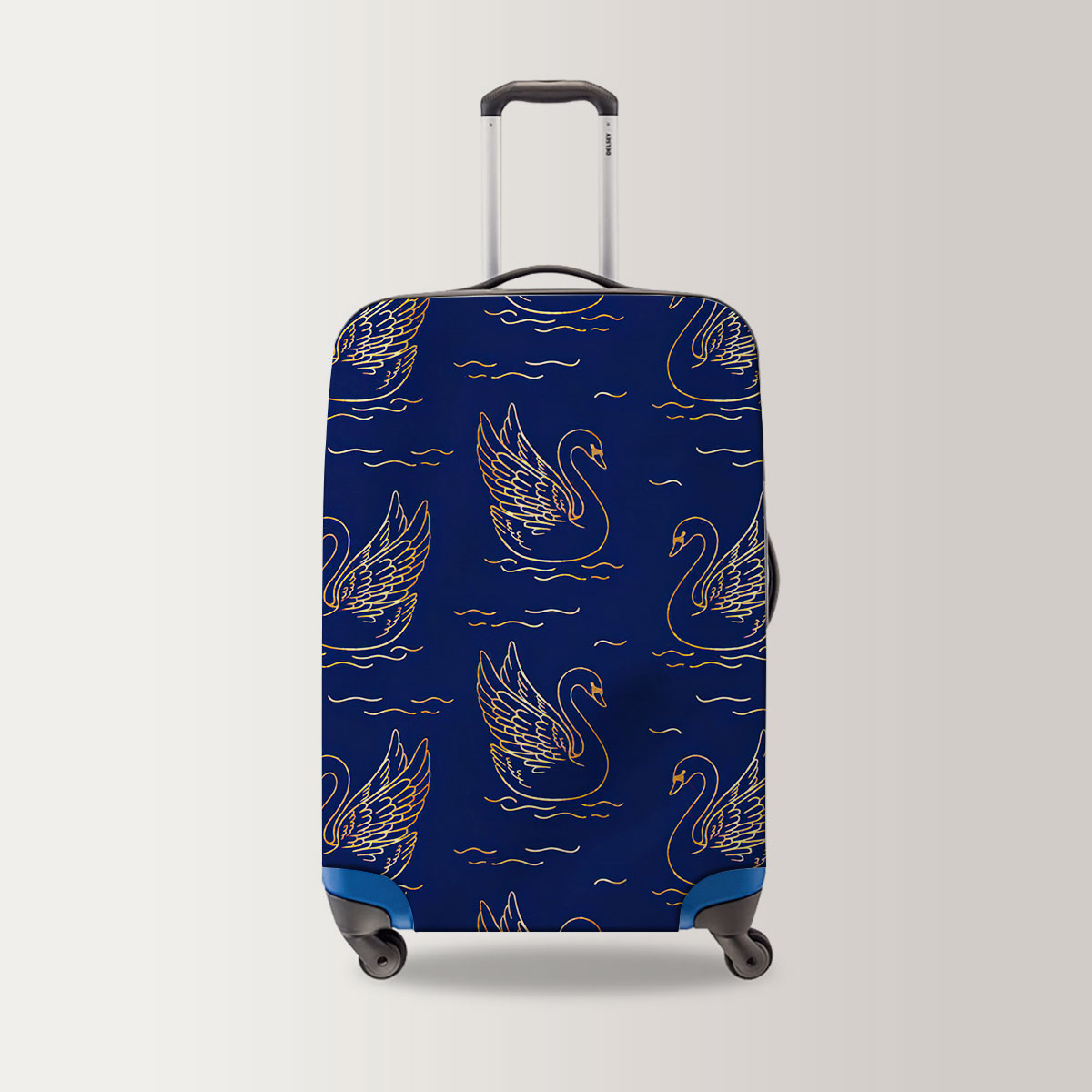 Floating Golden  Swan Art Luggage Bag
