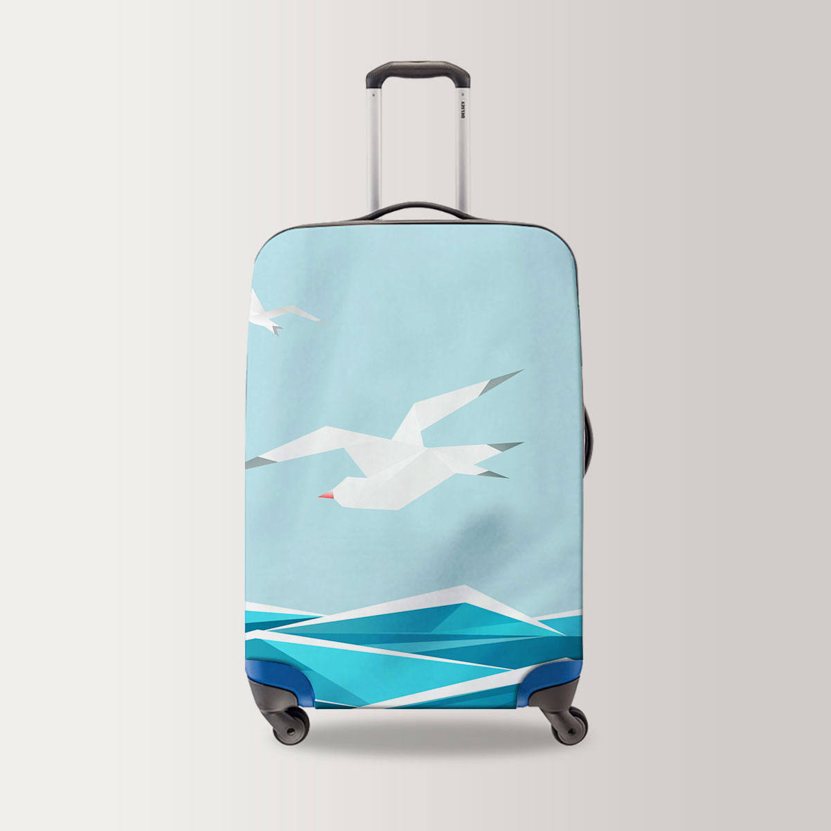 Flying Over Sea Seagull Luggage Bag