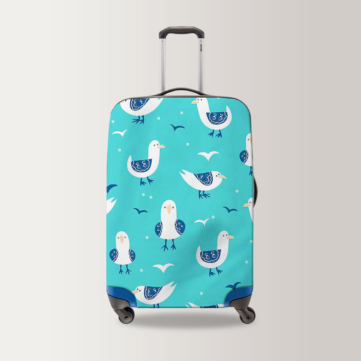 Funny Cartoon Seagull Luggage Bag