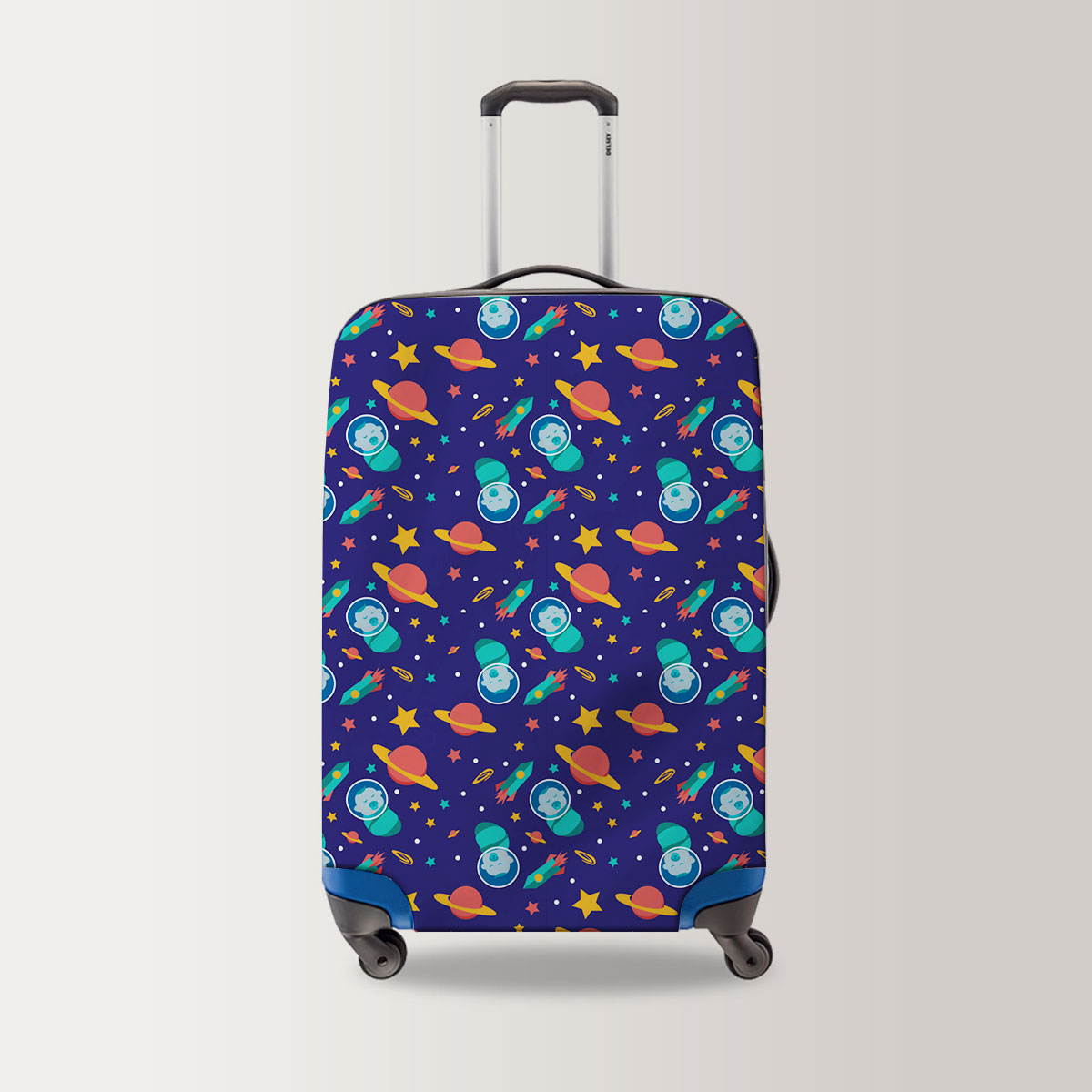 Galaxy Background With Baby Astronauts Luggage Bag