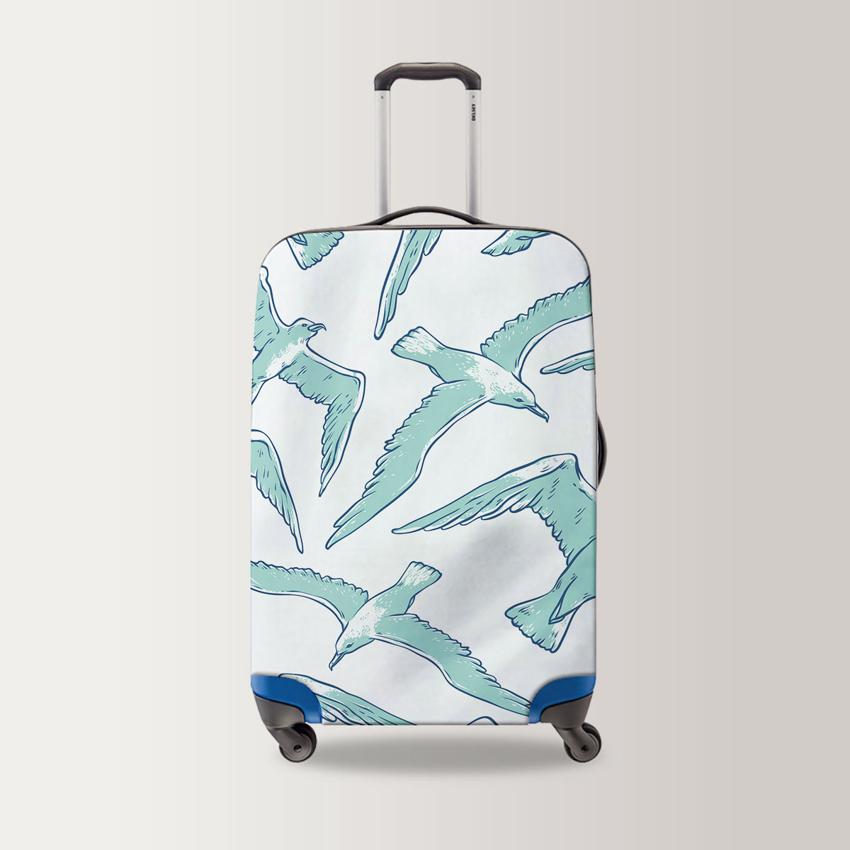 Green Art Seagull Luggage Bag