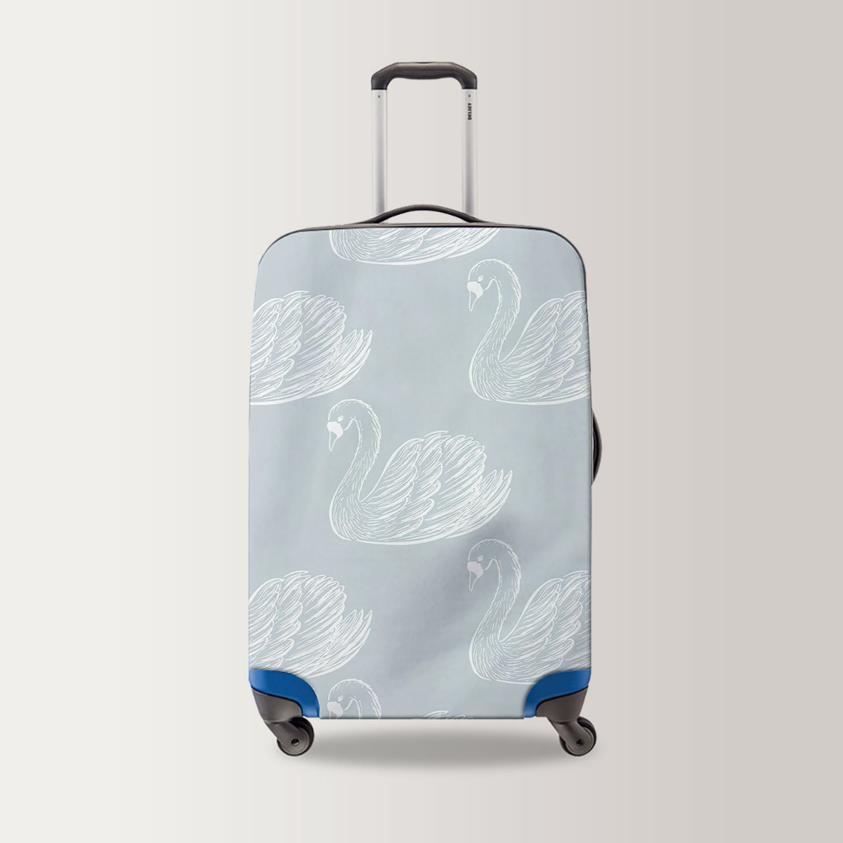 Hand Draw Swan Art Luggage Bag
