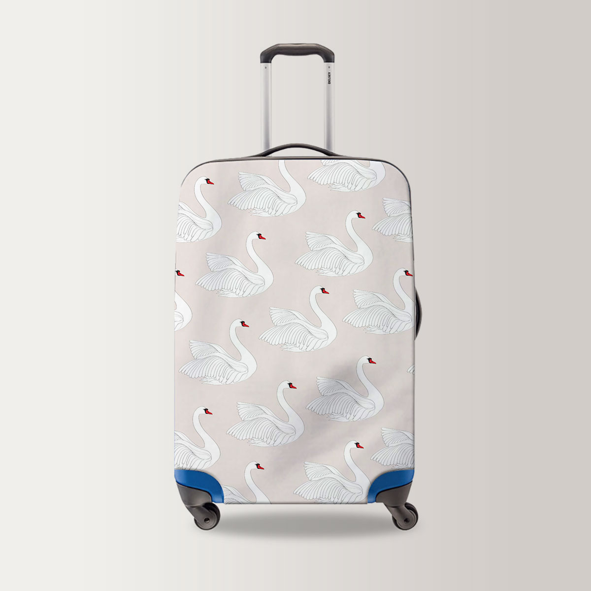 Iconic White Swan Luggage Bag
