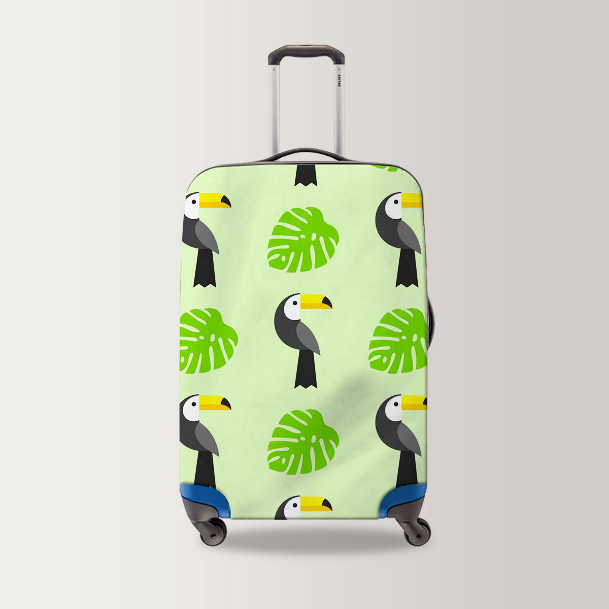 Monogram Green Leaf Toucan Luggage Bag