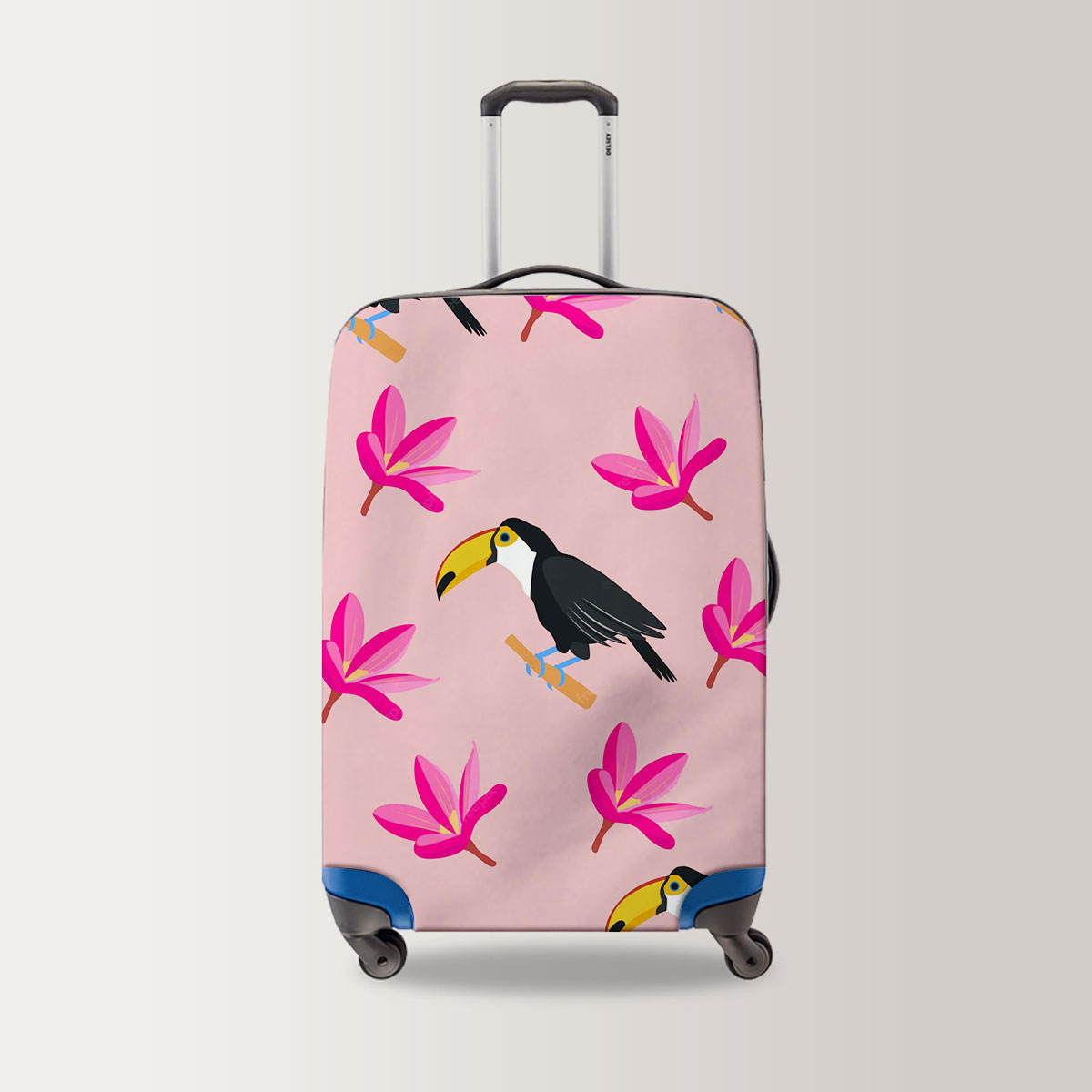 Pink Universe Toucan Luggage Bag