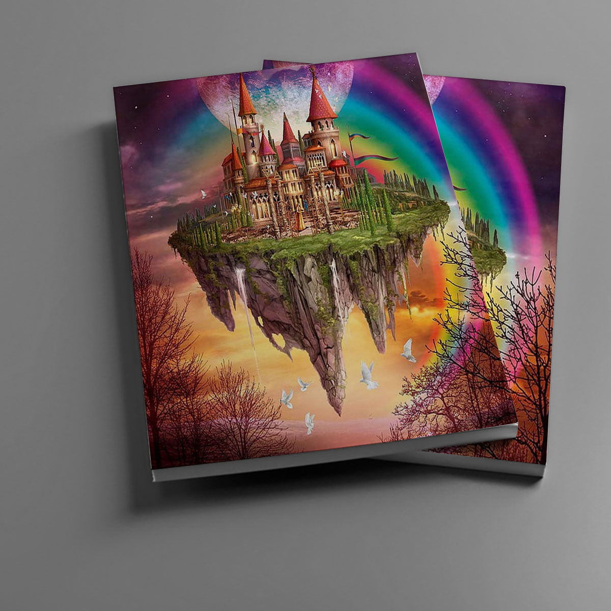 3D Magic Rainbow Castle Notebook