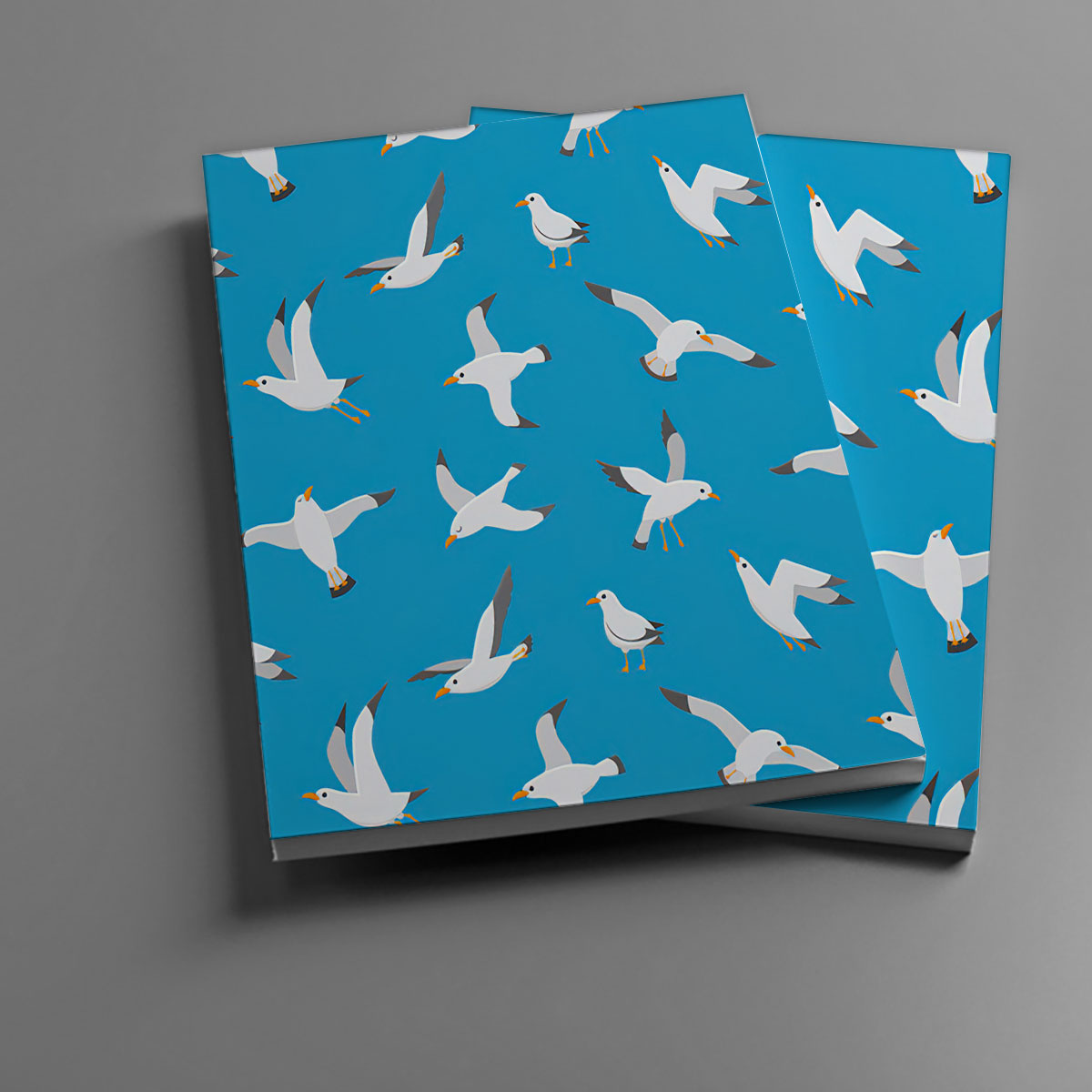 Blue Monogram Seagull Notebook