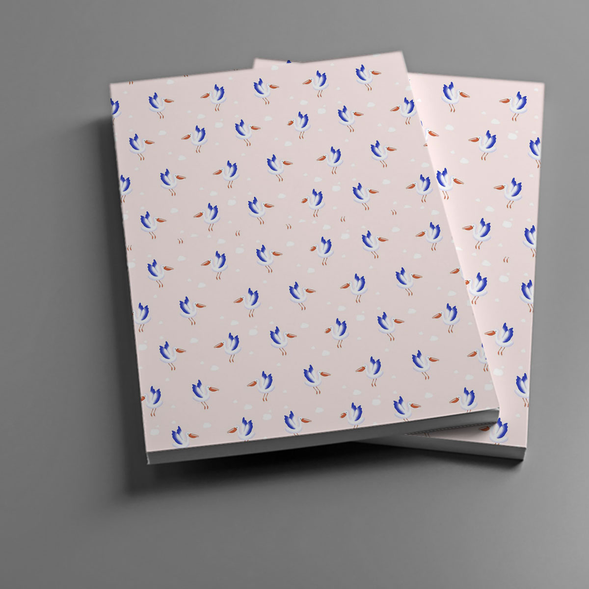 Blue Wing Pelican Monogram Notebook