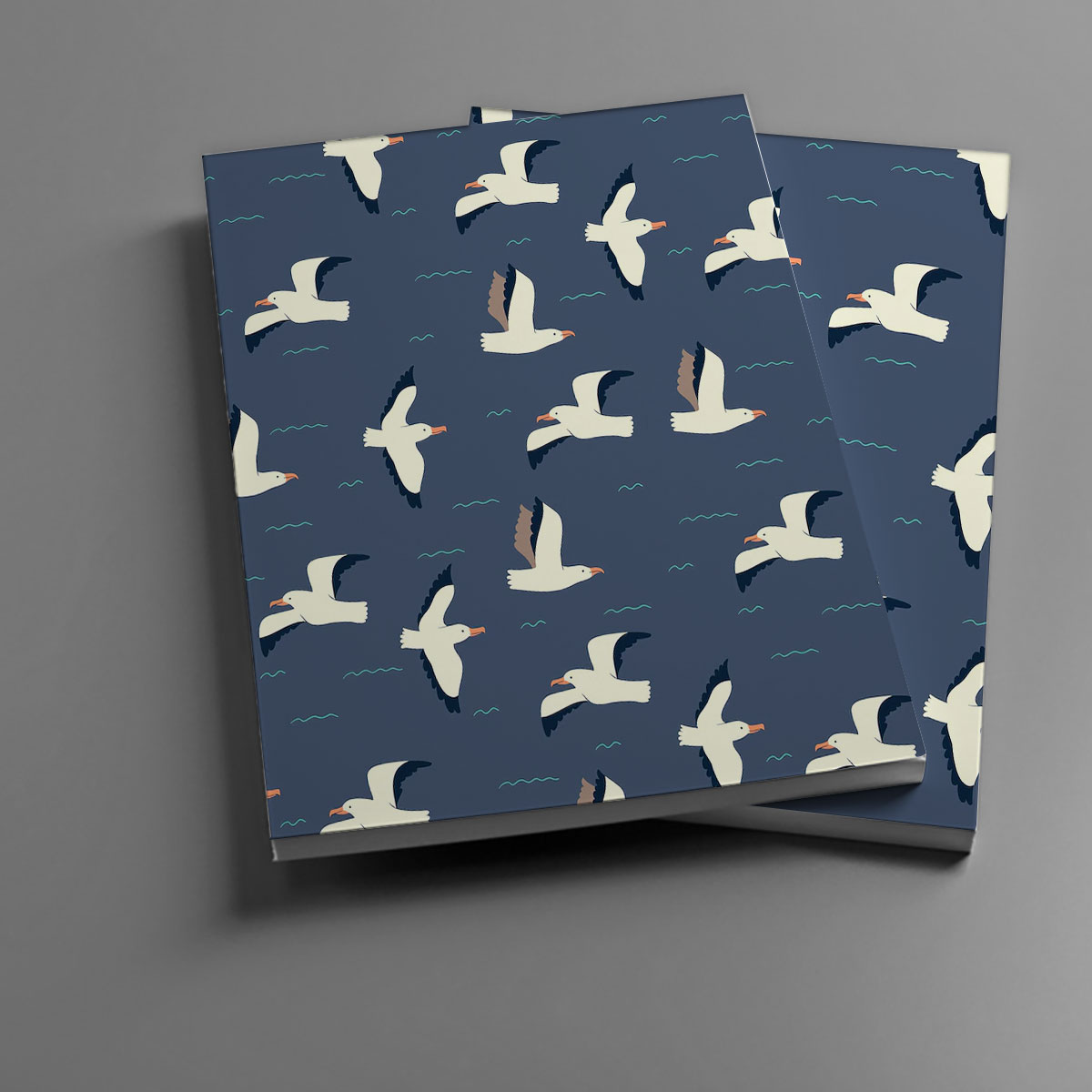 Cartoon Flying Seagull Notebook
