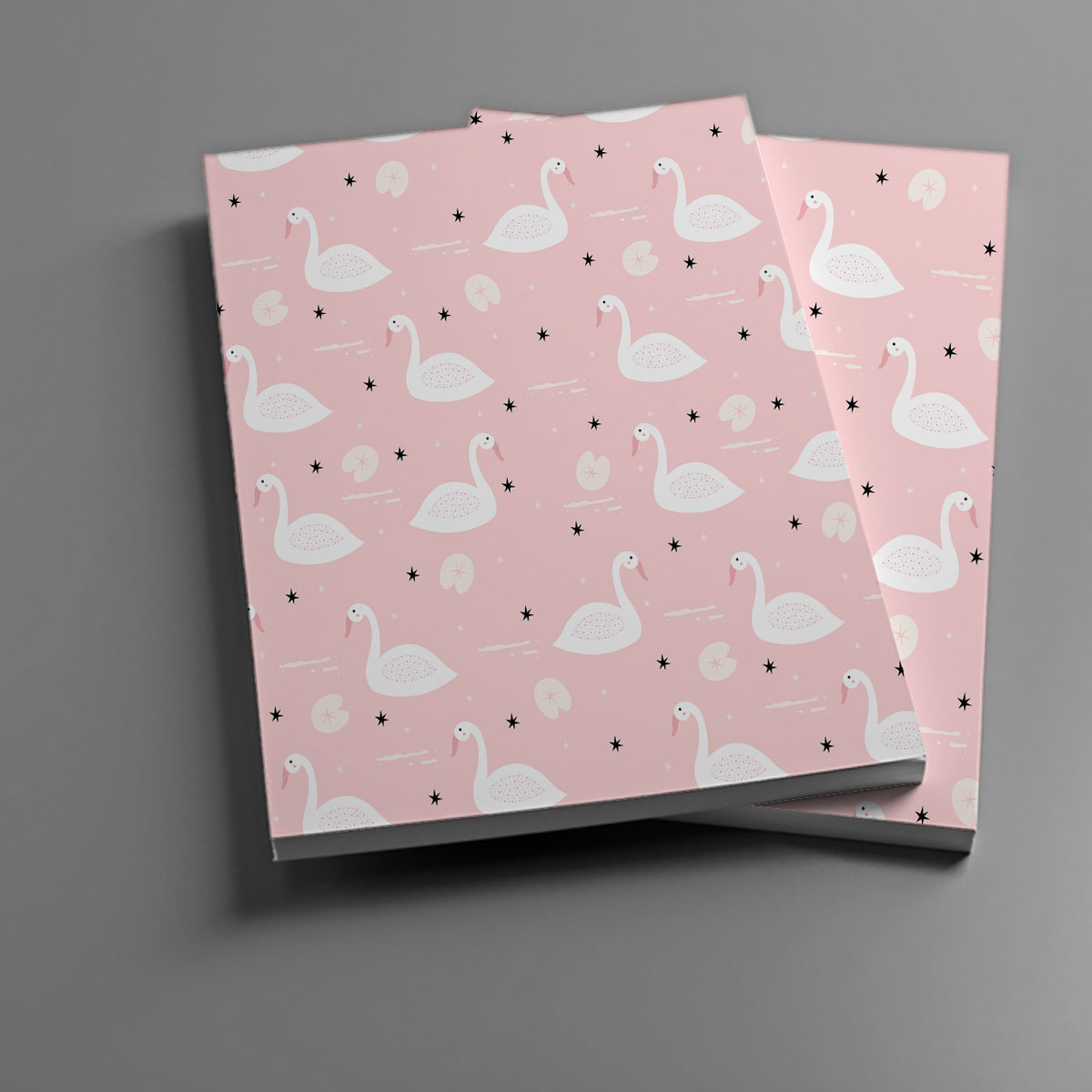 Cartoon Pink Swan Notebook
