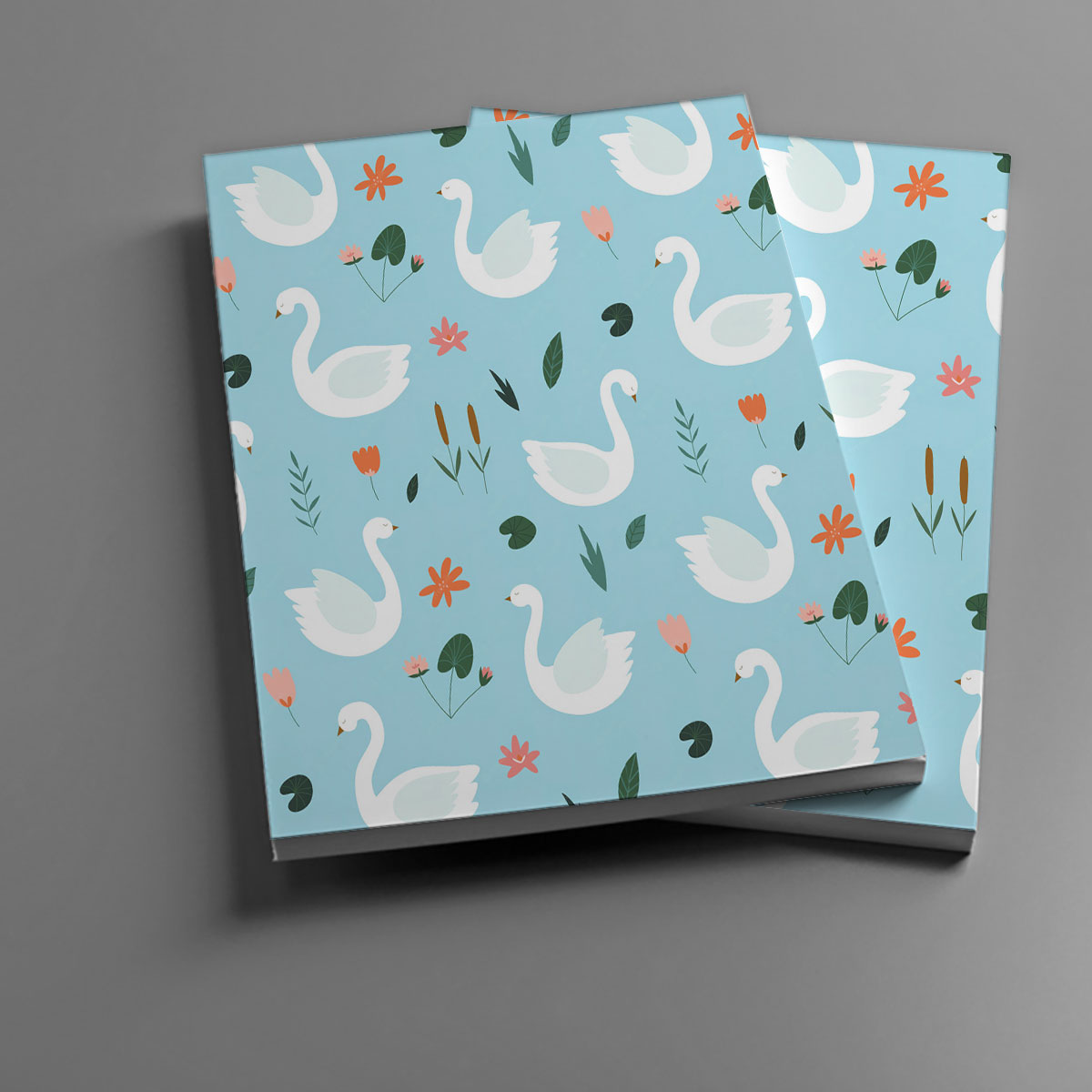 Cartoon Tropical Swan Notebook