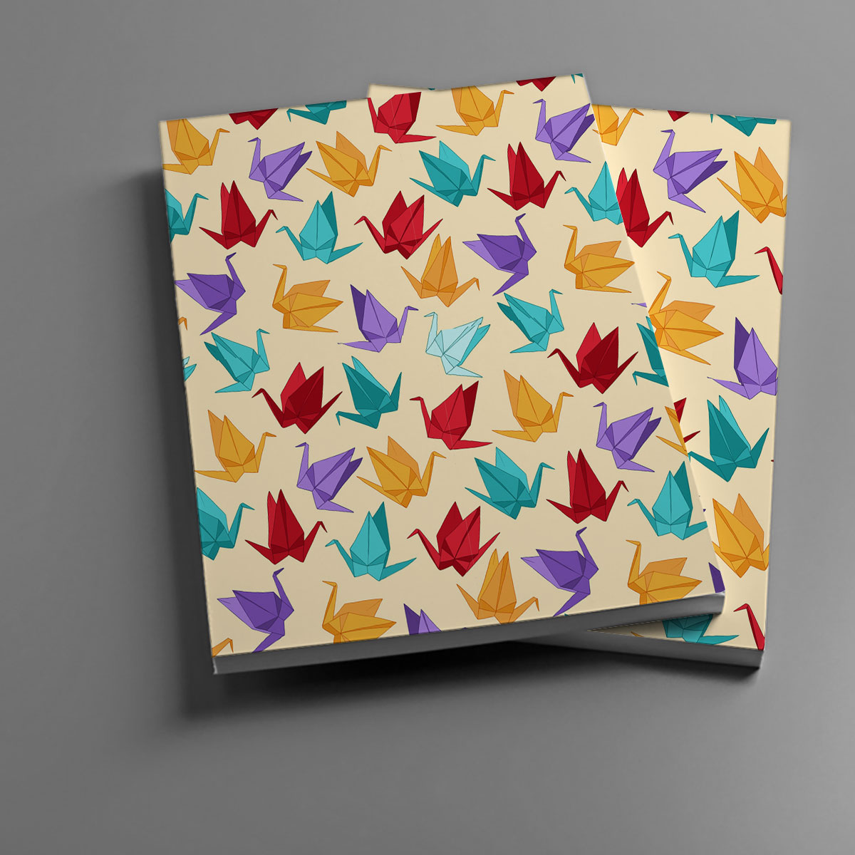 Colorful Origami Crane Notebook