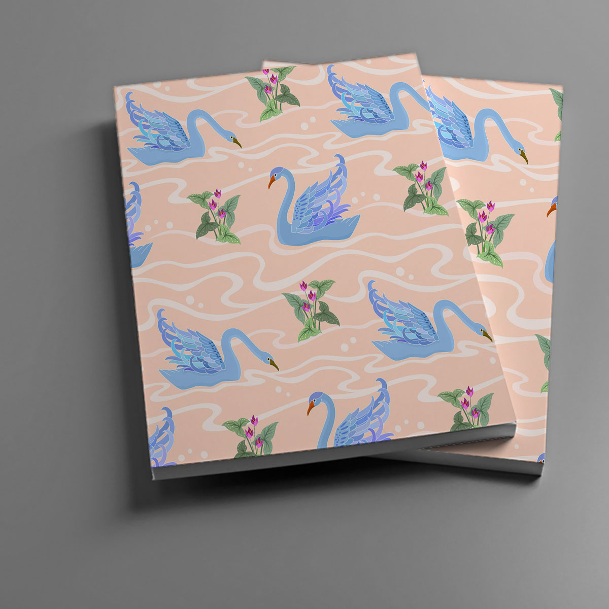 Floating Blue Swan Notebook