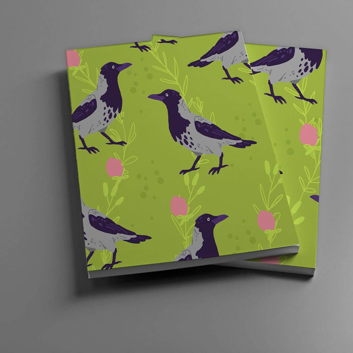 Floral Wild Crow Notebook