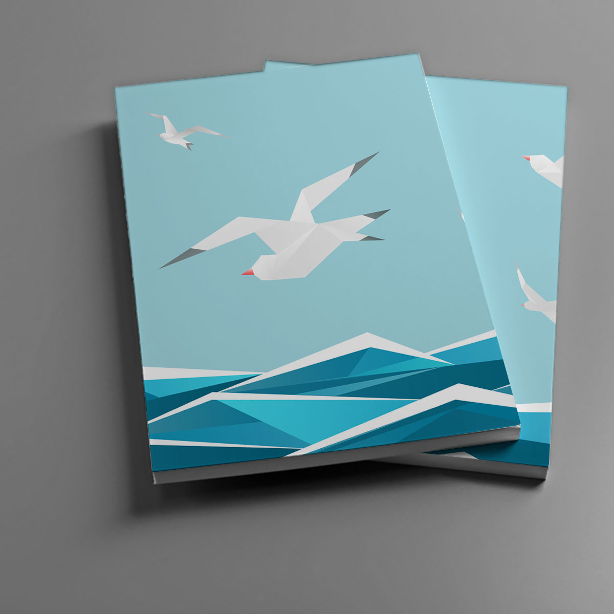 Flying Over Sea Seagull Notebook