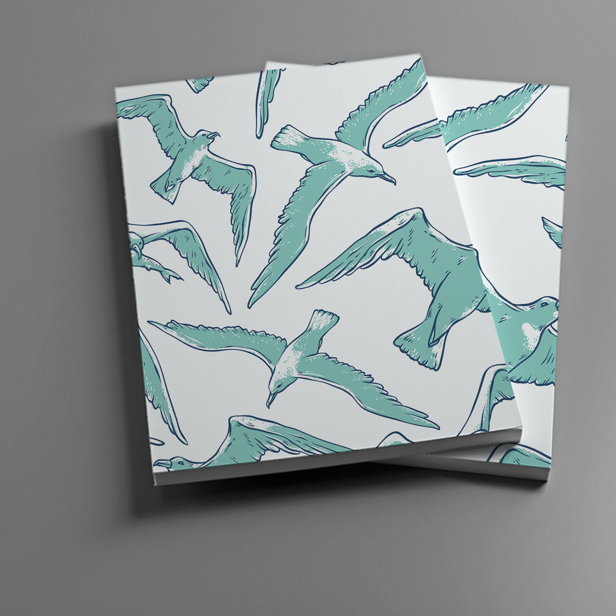 Green Art Seagull Notebook