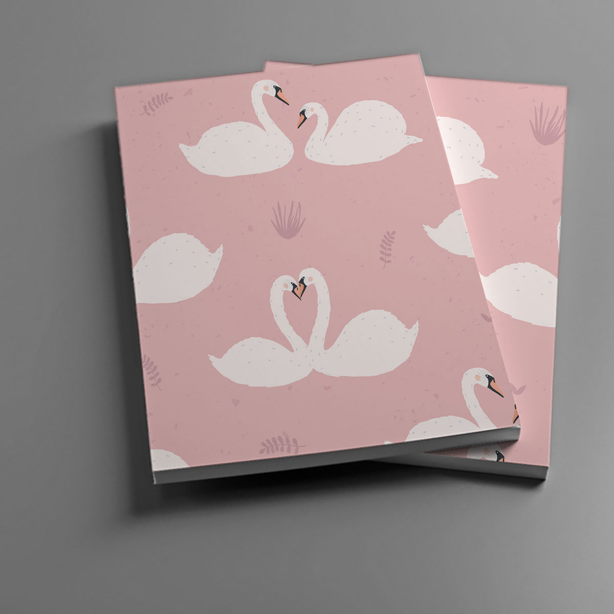 Lovely Swan Couple Notebook