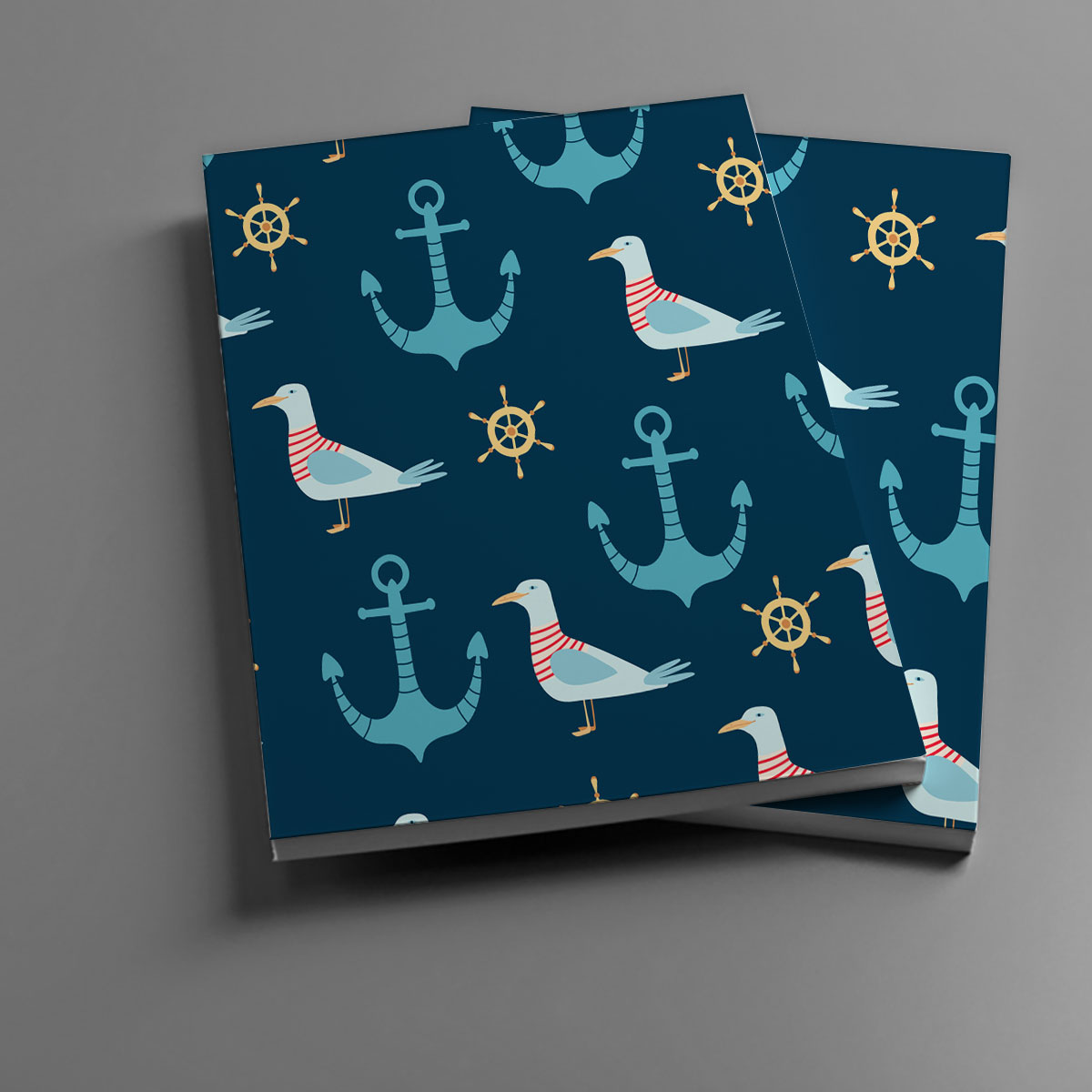Ocean Cartoon Seagull Notebook