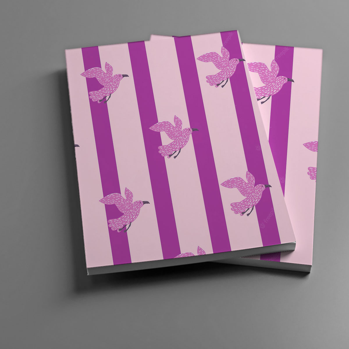 Pink Background Seagull Notebook