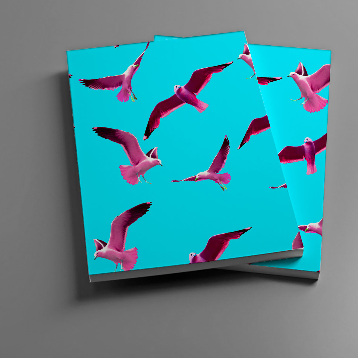Pink Seagull Flying Notebook