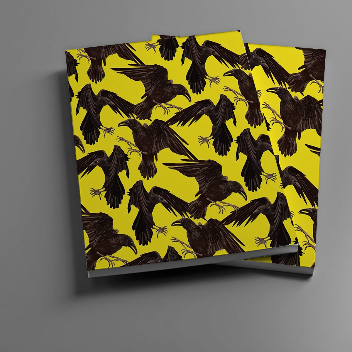 Raven On Yellow Background Notebook