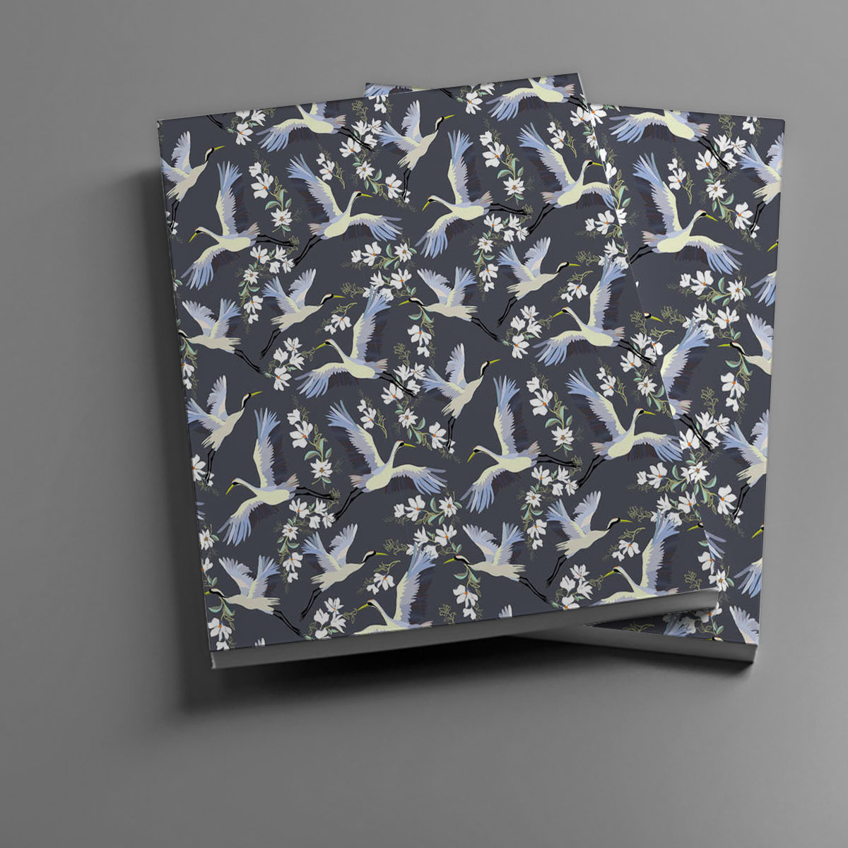 White Flower Crane Notebook