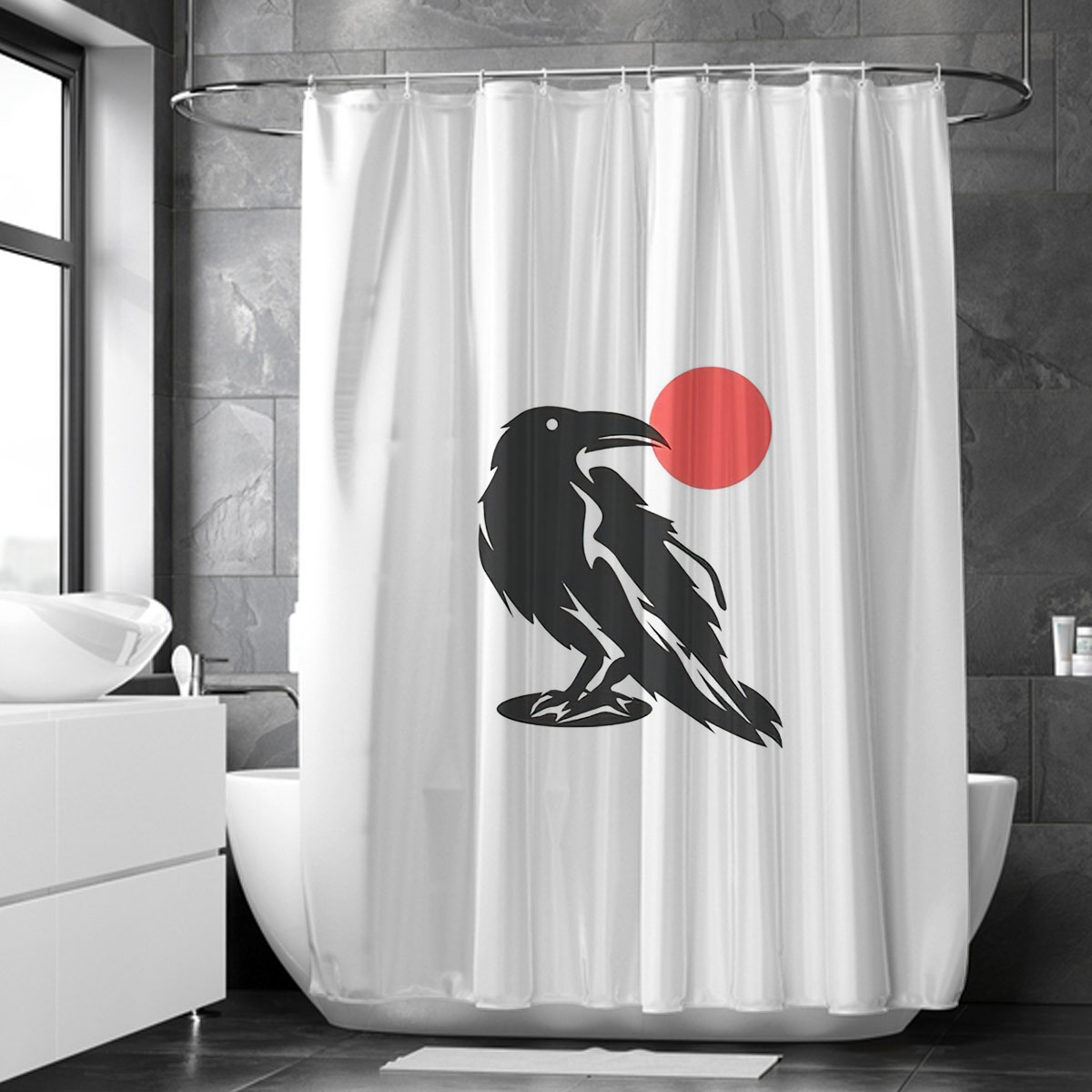 Art Raven Shower Curtain