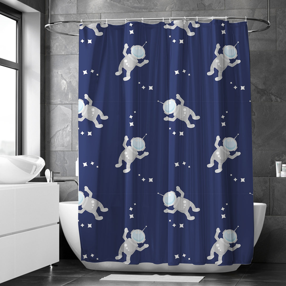 Astronauts Characters Shower Curtain