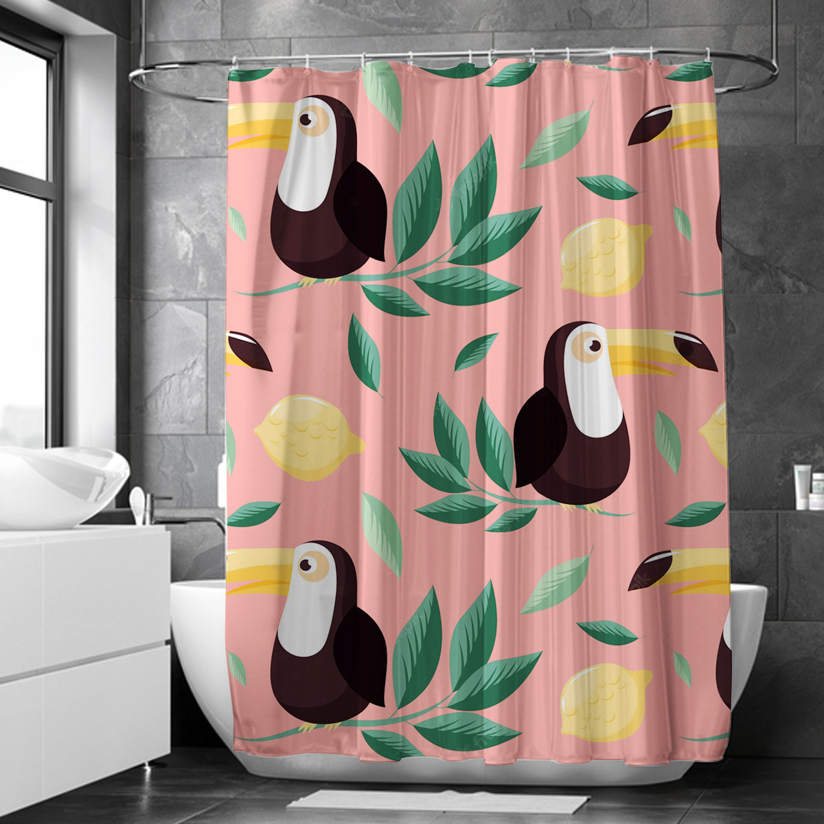 Coon Lemonade Toucan Shower Curtain