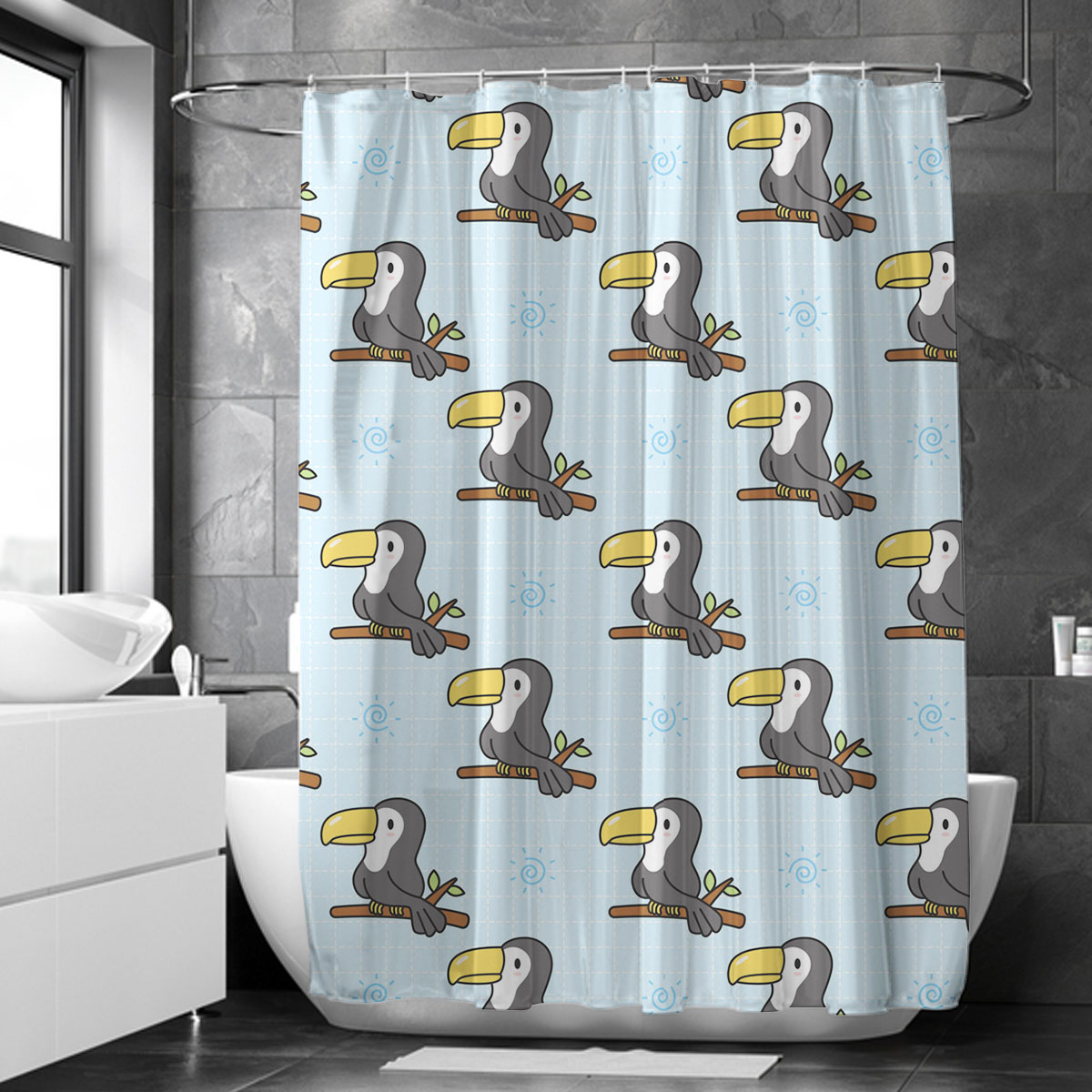 Coon Little Toucan On Branches Shower Curtain
