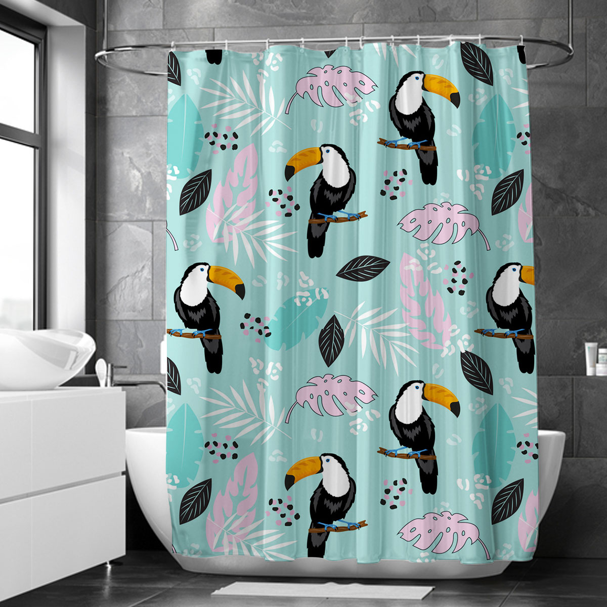Coon Tropical Toucan Shower Curtain