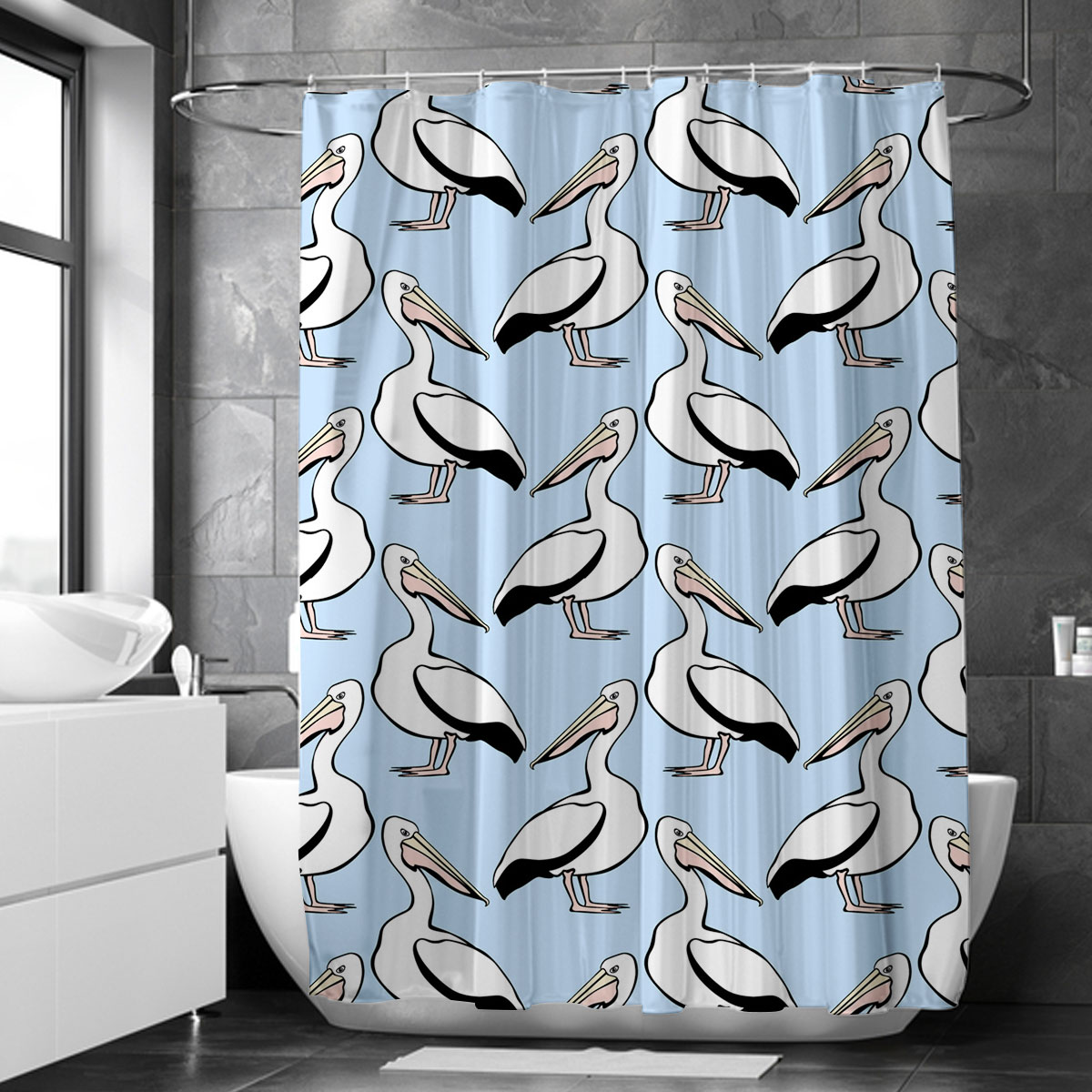 Illustration Pelican Shower Curtain