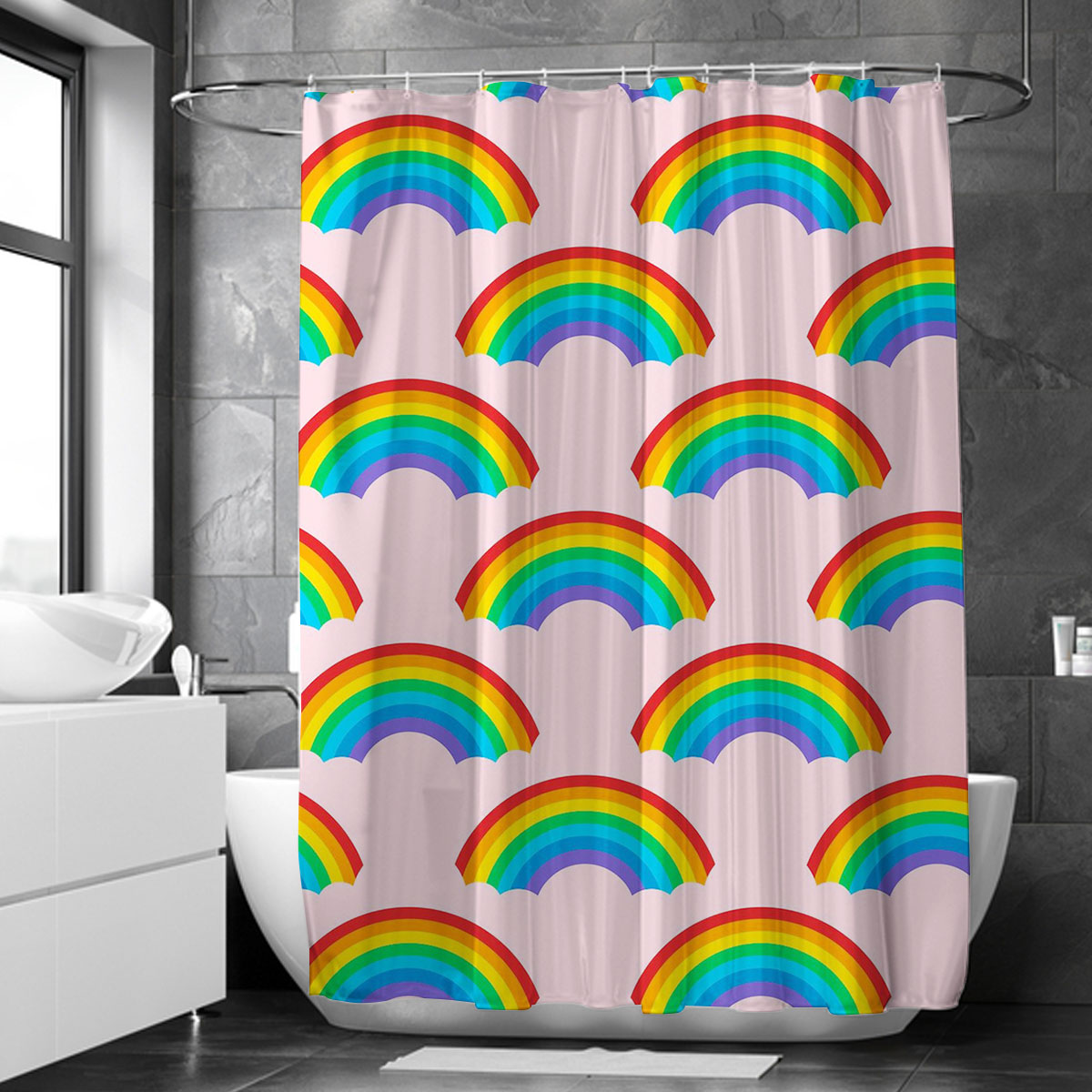 Seamless Rainbow Patterns Shower Curtain
