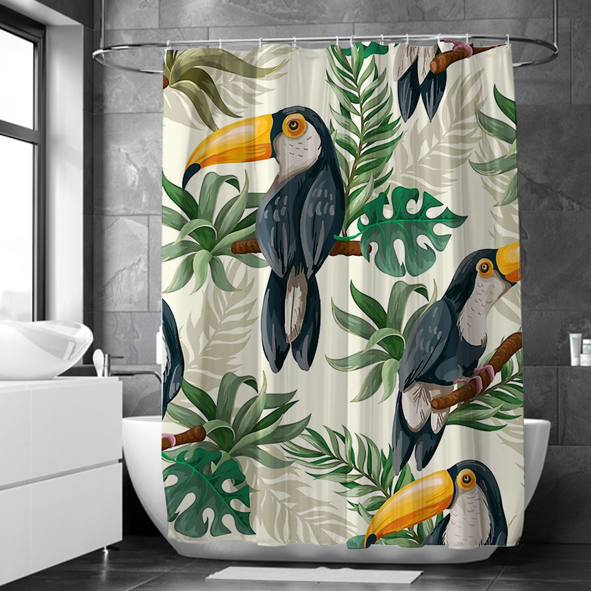 Toucan  On Branches Shower Curtain