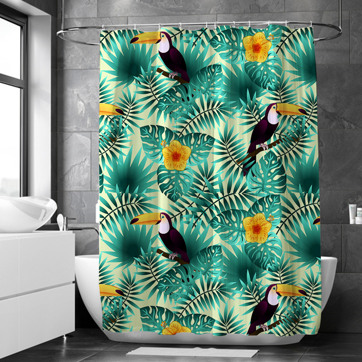 Tropical  Toucan Shower Curtain