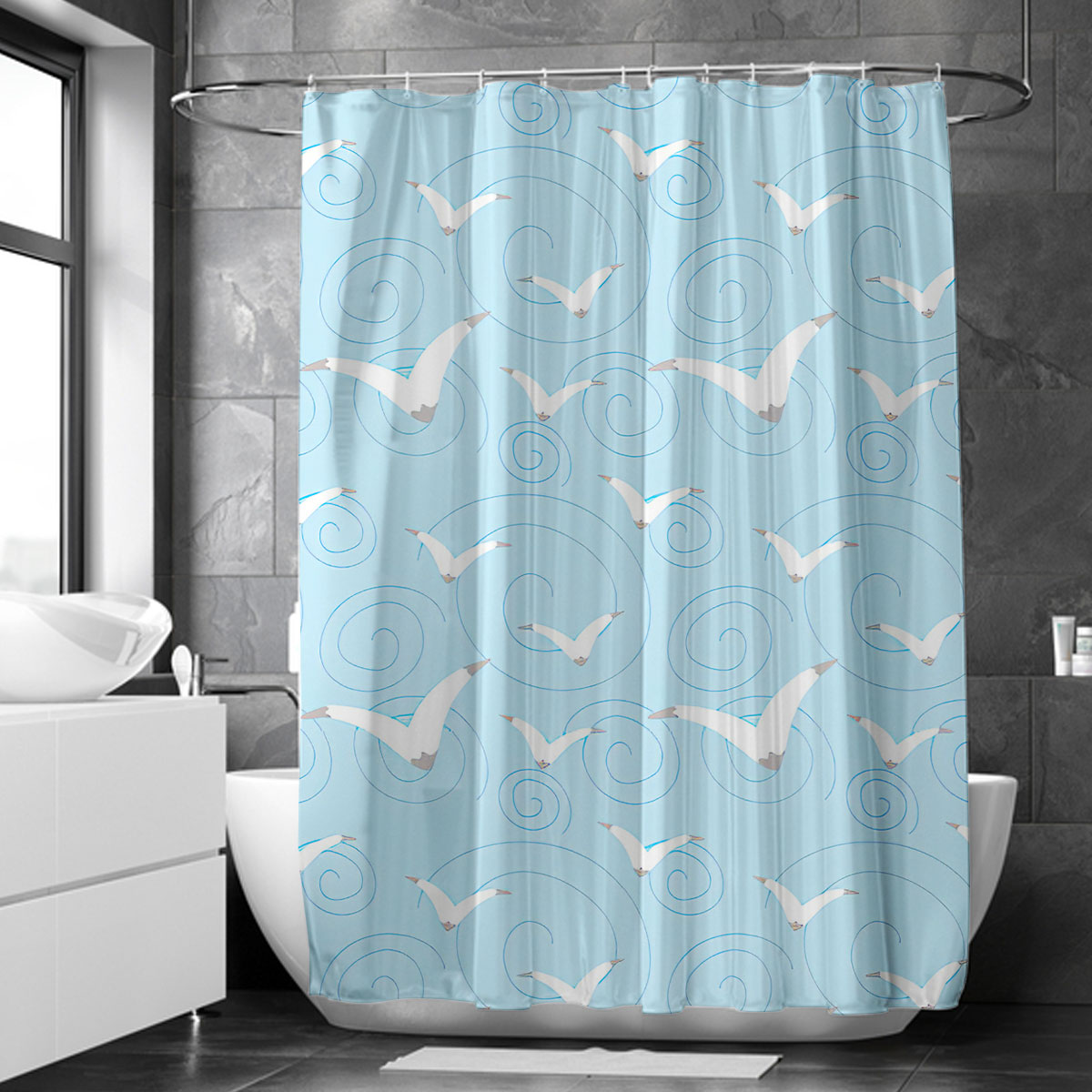 Wings Seagull Shower Curtain