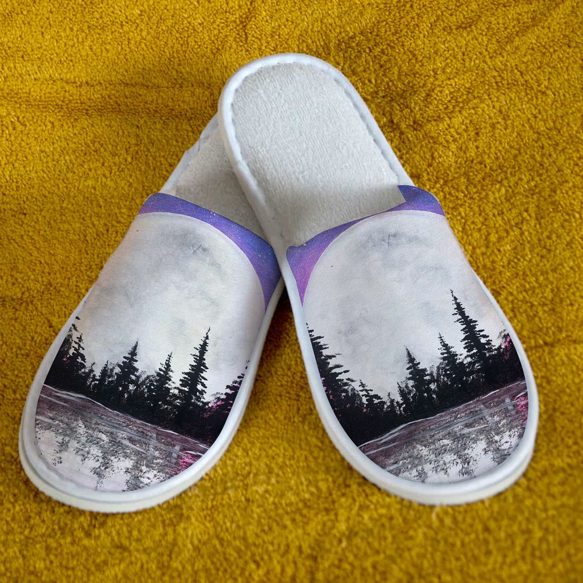 Abstract Moon River Slipper