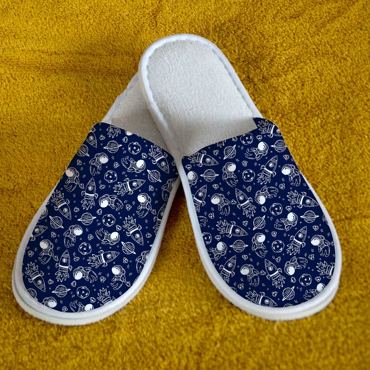 Astronaut in Doodle Style Slipper