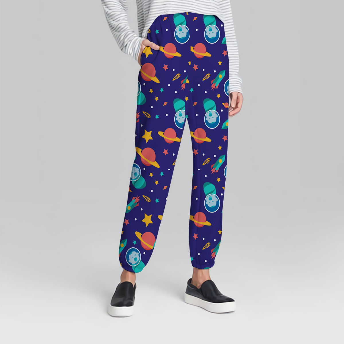 Galaxy Background With Baby Astronauts Sweatpant
