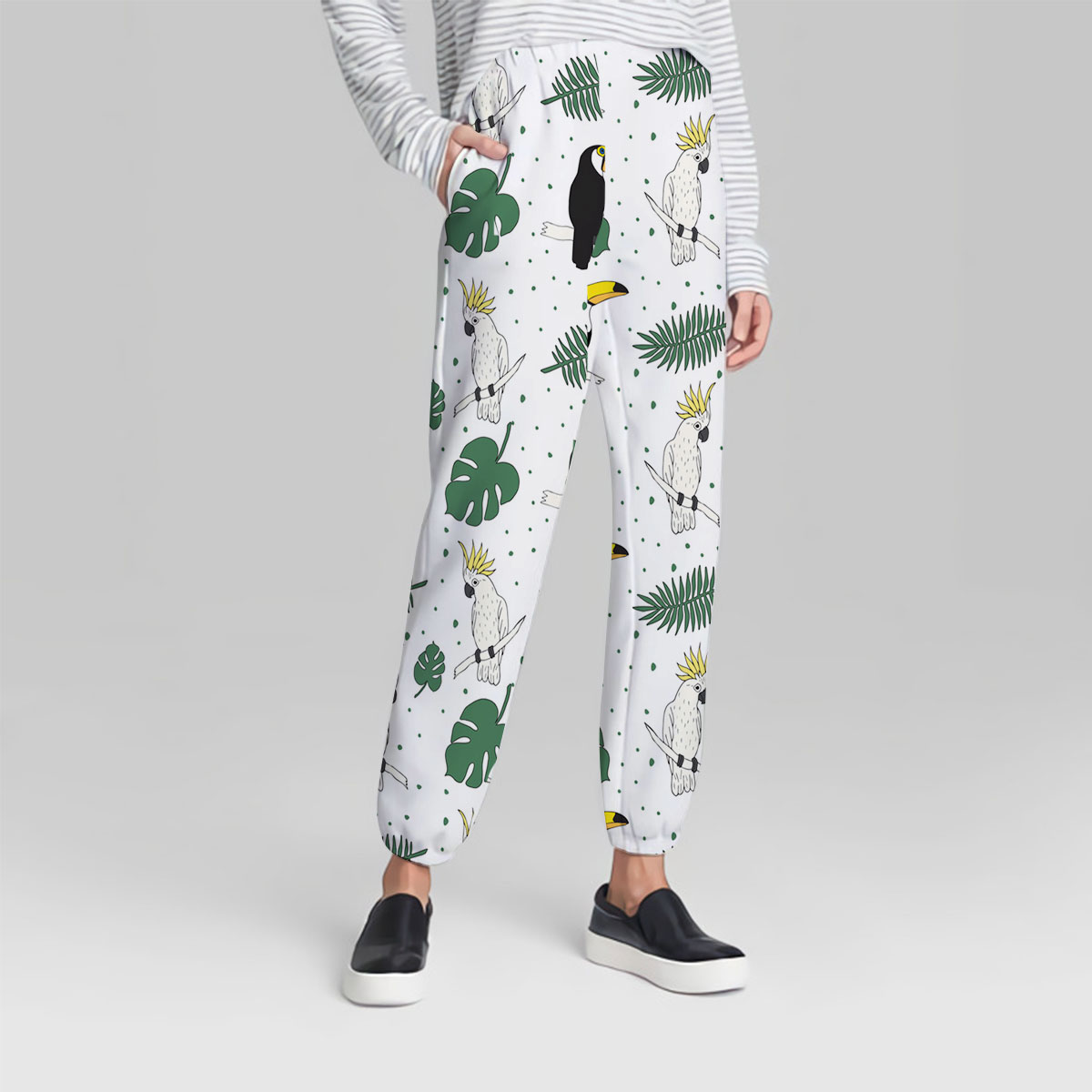 Tropical Toucan On White Background Sweatpant