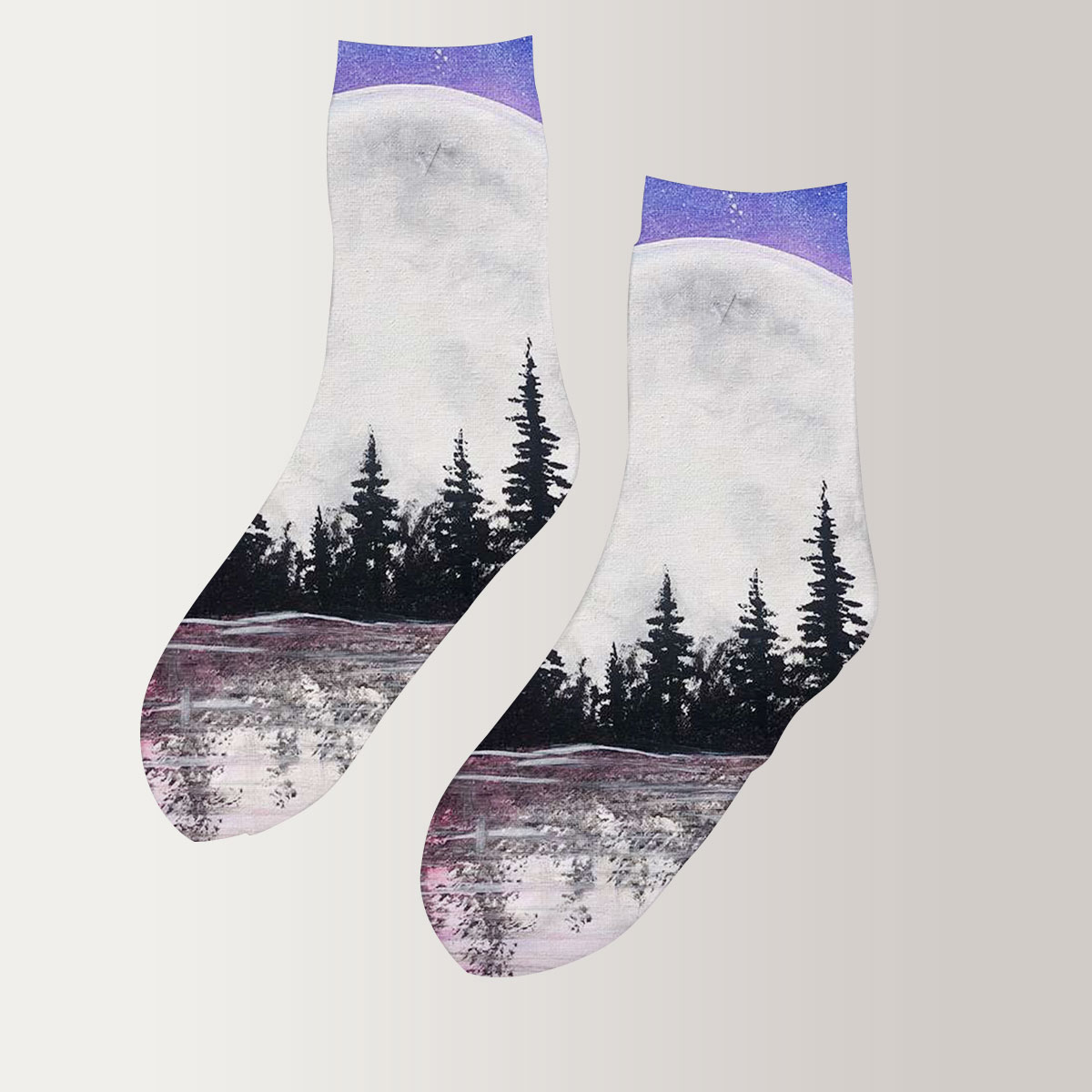 Abstract Moon River 3D Socks