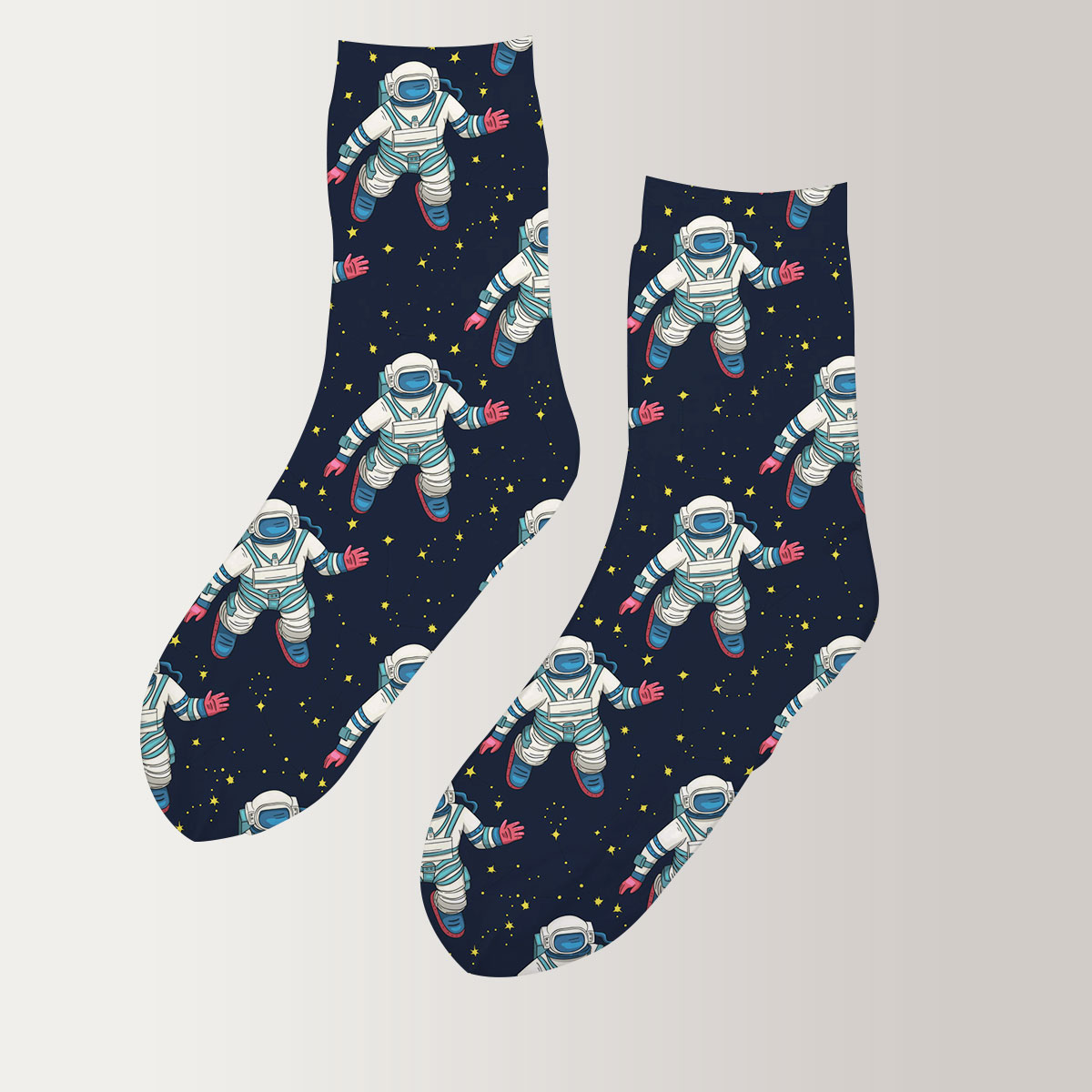 Astronaut And Stars 3D Socks