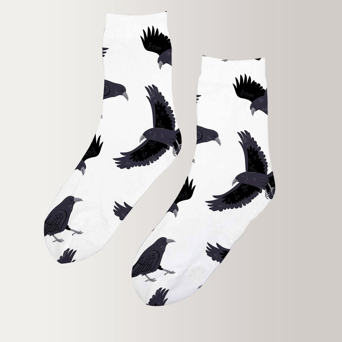 Black Crow Monogram 3D Socks
