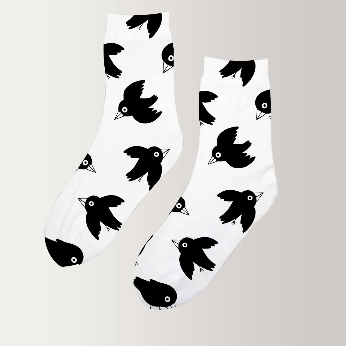 Cartoon Little Crow 3D Socks